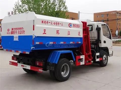 DF 4x2 5CBM Side Loader Compactor Garbage Truck