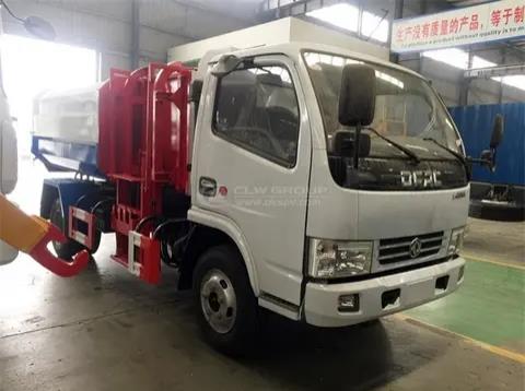 DF 4x2 8 cubic  Side Loader Garbage Truck