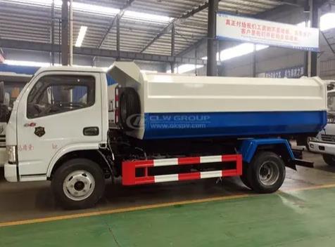 DF 4x2 8 cubic  Side Loader Garbage Truck