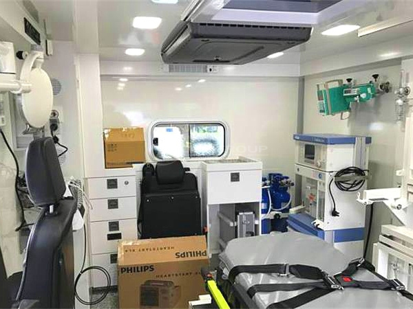 compartment of the Unimog ambulance